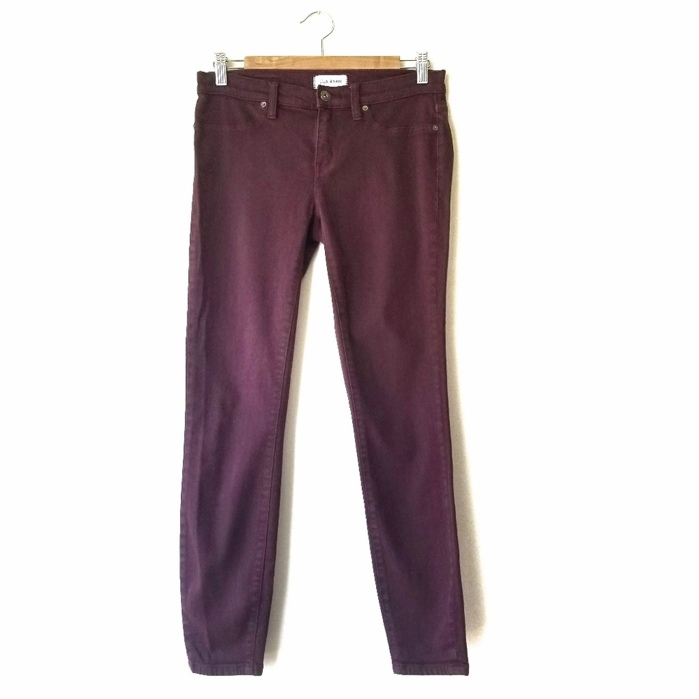 Lila Ryan Maroon Burgundy Skinny Jegging Jeans